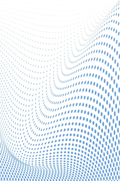 Designelement mit blauen Halbtonpunkten