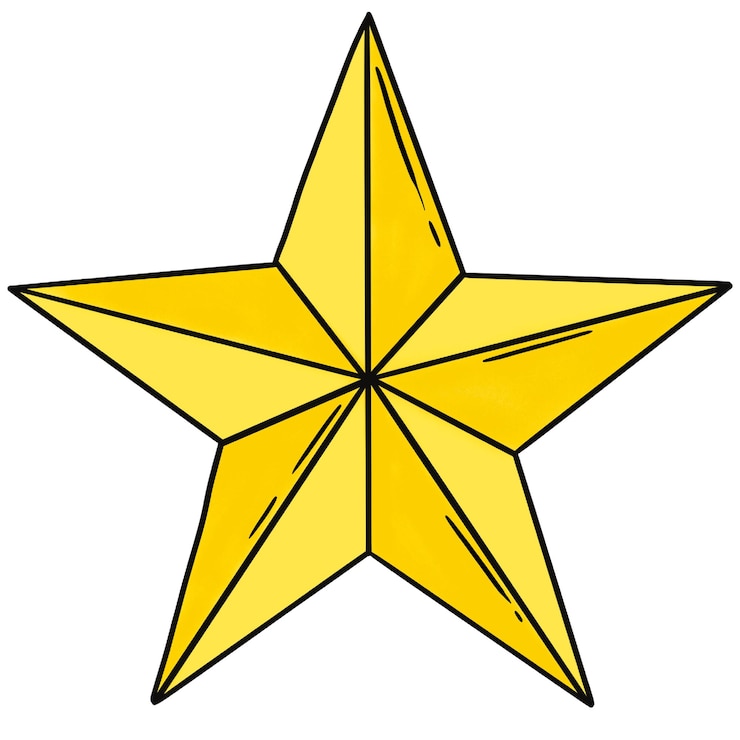 Foto designelement mit einem goldenen stern