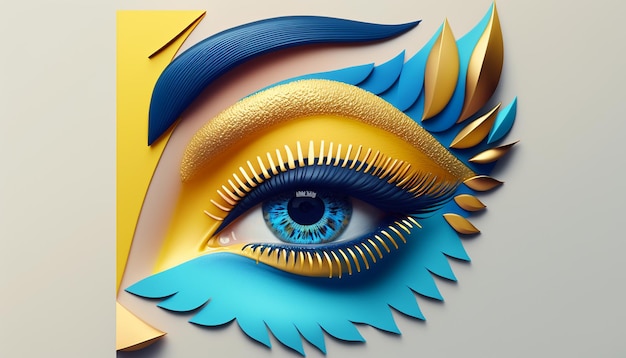 Designer-Logo für Augenbrauen-Wimpern der Schönheitsindustrie Generative KI