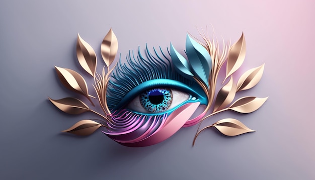 Designer-Logo für Augenbrauen-Wimpern der Schönheitsindustrie Generative KI