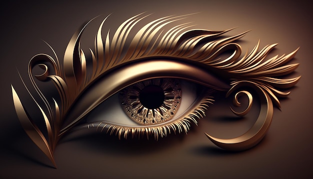 Designer-Logo für Augenbrauen-Wimpern der Schönheitsindustrie Generative KI