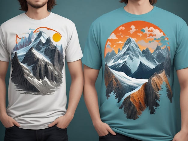 Designo de camiseta de paisaje salvaje con ilustración de la Copa Boba