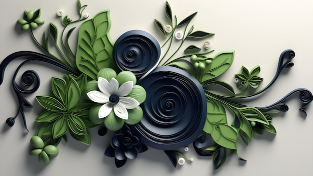 Designs cativantes de quilling de papel