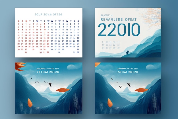 Designs de calendário motivacionais para 2024 com poderosas q 00450 03