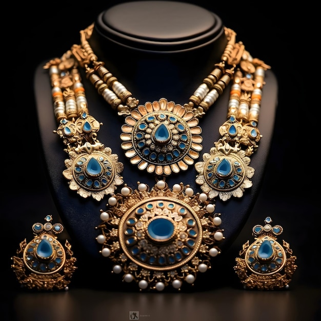 Designs de joias impressionantes com pedras preciosas elegantes e colares de ouro