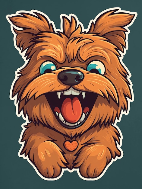 Designs fofos e divertidos de camisetas e adesivos com cães Yorkshire Terrier Perfeito para os amantes de cães