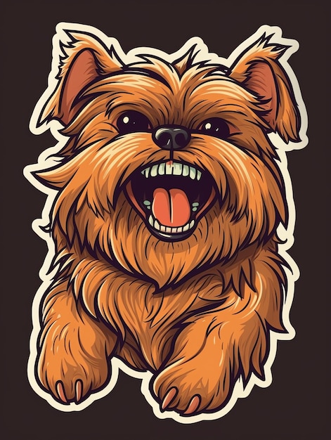 Designs fofos e divertidos de camisetas e adesivos com cães Yorkshire Terrier Perfeito para os amantes de cães