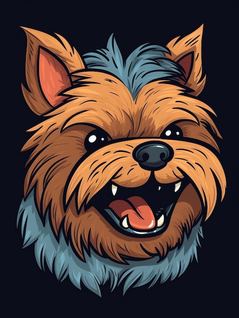 Designs fofos e divertidos de camisetas e adesivos com cães Yorkshire Terrier Perfeito para os amantes de cães