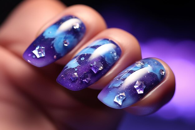 designs magnéticos de nail art para mulheres fascinantes