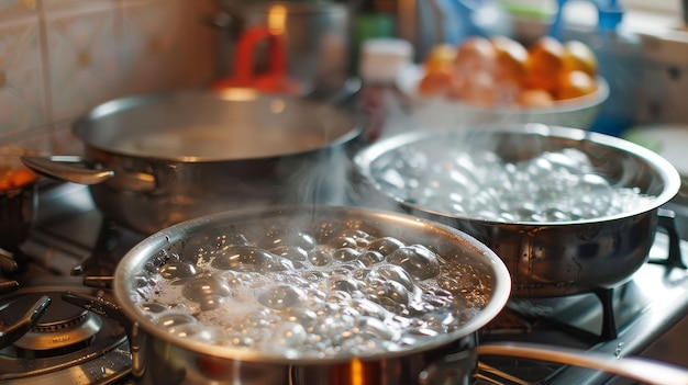 Desinfectar os pratos em água fervente segurança sanitária limpeza completa