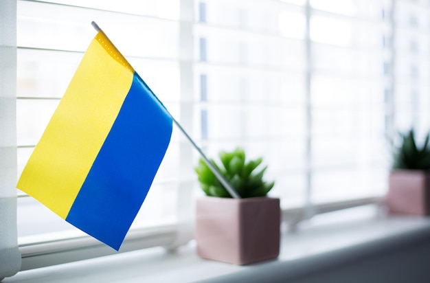 Desktop Flagge der Ukraine Die Welt unterstützt die Ukraine