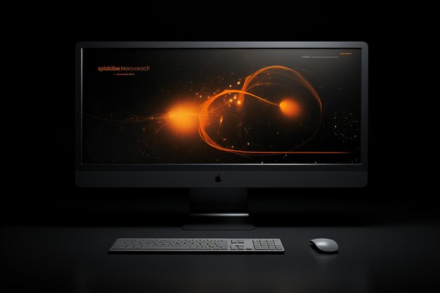 Foto desktop mockup design rendering usolated