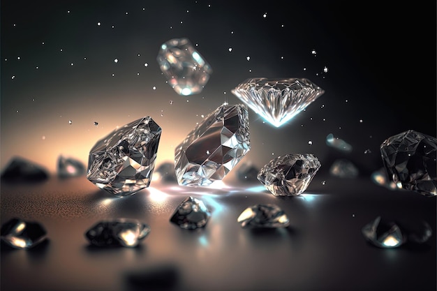 Deslumbramiento de fondo de diamante brillante que agrega un toque de deslumbramiento generativo ai technol
