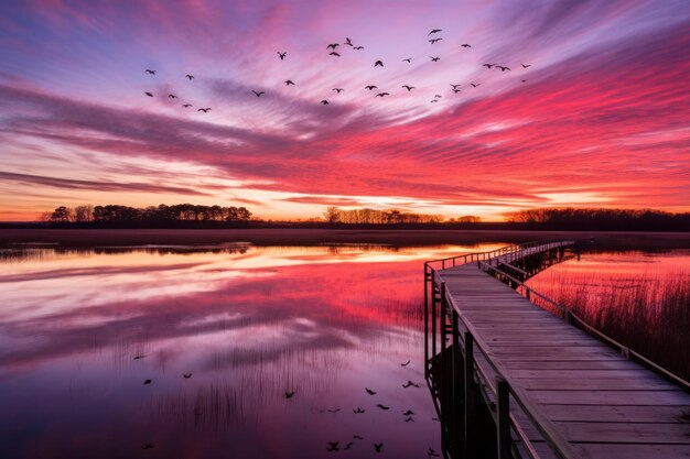 Deslumbrante amanecer delicias foto de año nuevo