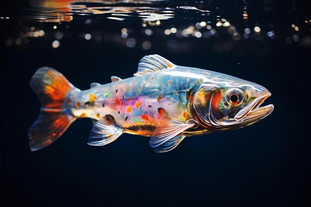 Foto la deslumbrante dolly varden en las aguas cristalinas