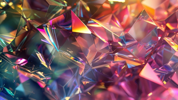 Los deslumbrantes cristales del arco iris brillan creando una escena hipnotizante