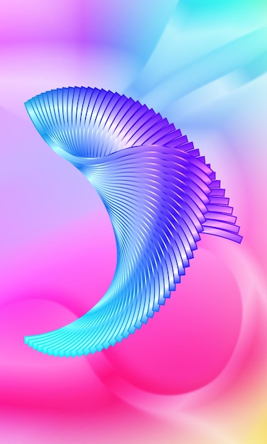 Deslumbrar forma de delfín abstracto gradiente fluido cartel abstracto fondo de pantalla