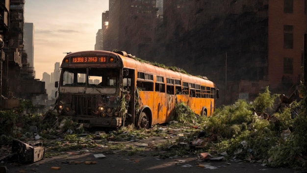 Foto la desolación del apocalipsis