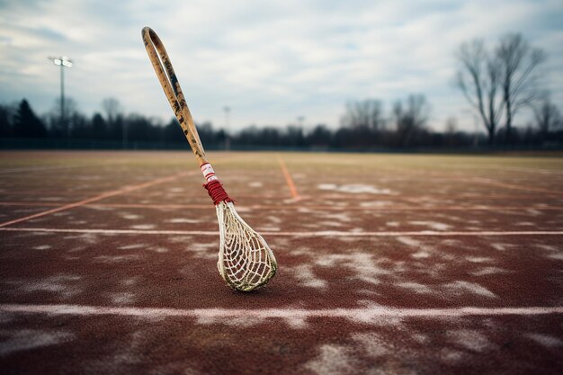 Foto desolado campo de lacrosse sin equipos