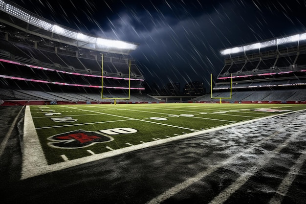 Foto desolado campo de lacrosse sin equipos