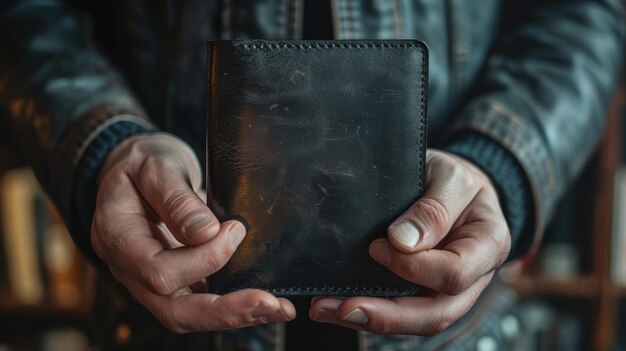 Foto desolate wallet en la ia generativa del agarre masculino