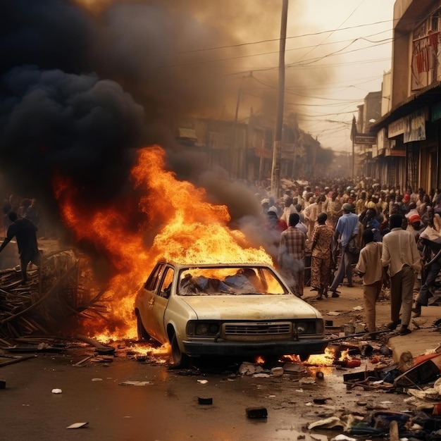 Desorden en las calles de África