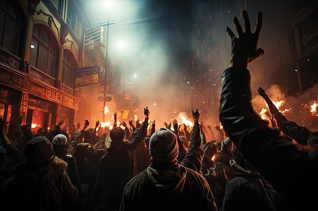 Desorden y protestas en las bulliciosas calles de una metrópoli