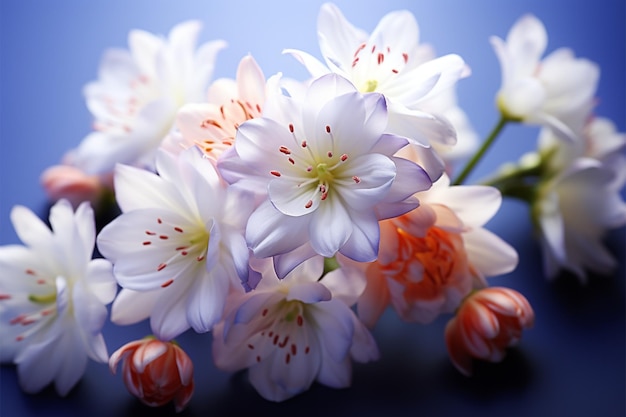 El despertar de la naturaleza exhibido por una vibrante variedad de flores frescas de primavera