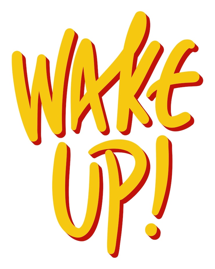 Foto despertar el texto png de fondo transparente