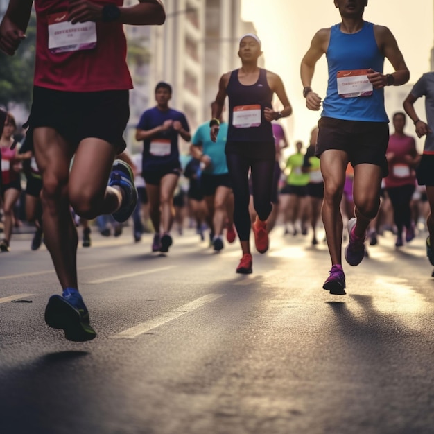 Foto desportista a correr numa pista