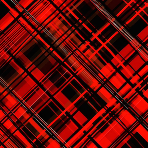Se destaca audazmente el patrón de cuadros rojos y negros