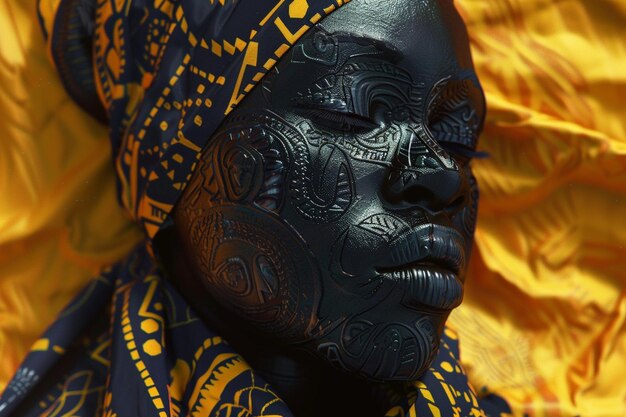 Foto destaque a estampagem de tecidos africanos