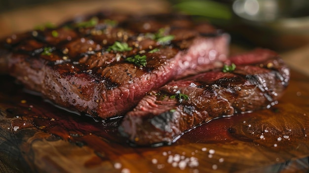 Foto destaque a riqueza de um bife voador com um jogo dramático de luz e sombra ai gerado ilustração