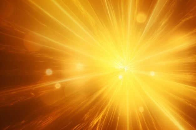 El destello de la lente de estallido solar amarillo brillante