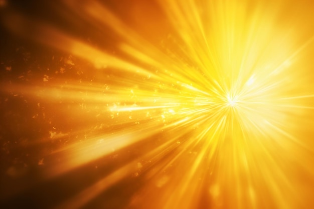 El destello de la lente de estallido solar amarillo brillante