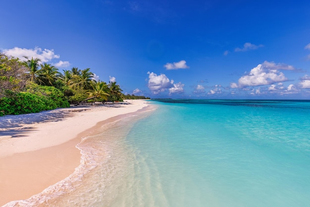 Destino panorâmico da natureza do paraíso, relaxante cena idílica ao ar livre para férias de verão