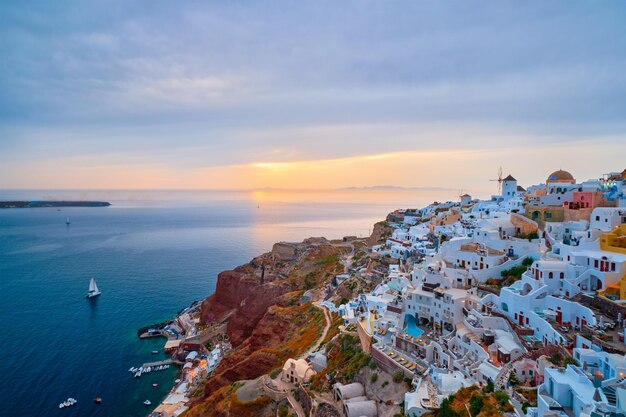 Destino turístico grego famoso Oia Grécia