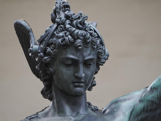 Detail der Bronzestatue von Perseus Cellini