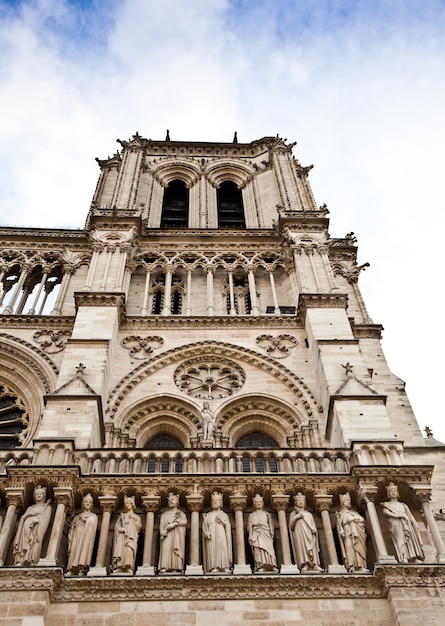 Detail der gotischen Kathedrale Notre Dame in Paris