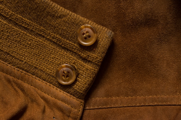 Detail der Jacke Wildleder Schneiderei