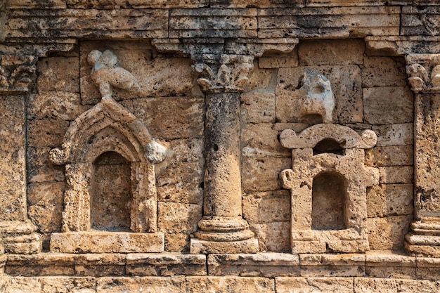 Detail der Stupa des Doppeladlers bei Sirkap, Taxila, Punjab, Pakistan, UNESCO