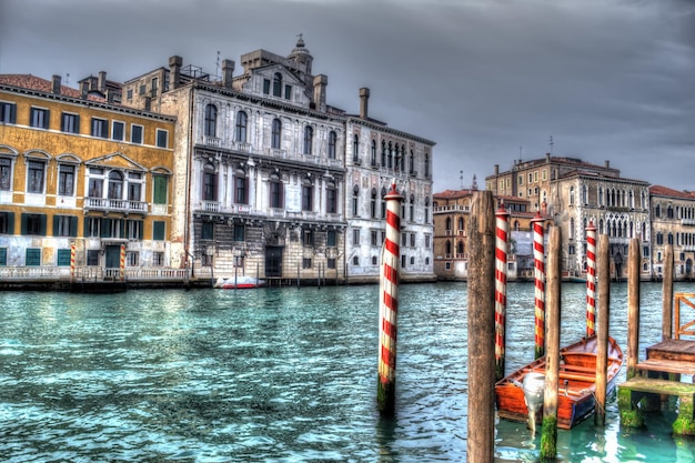 Detail des Canal Grande in Venedig in Hdr