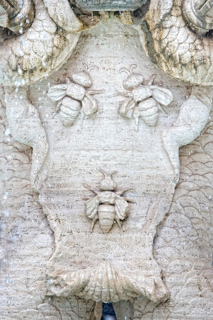 Detail des triton-brunnens in rom