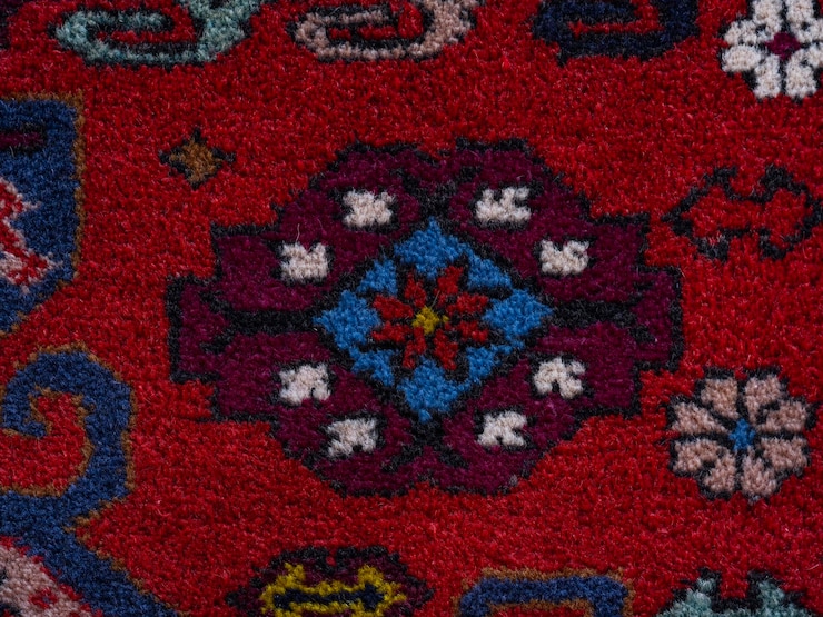Foto detail eines wollteppichs