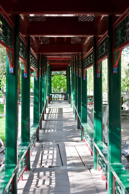 Detail in einer Residenz der Qing-Dynastie, in der Nähe der Verbotenen Stadt, Peking