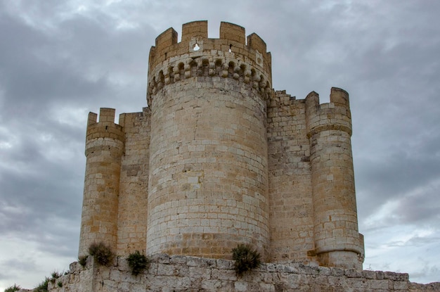 Detailansicht der Burg von Penafiel Spanien