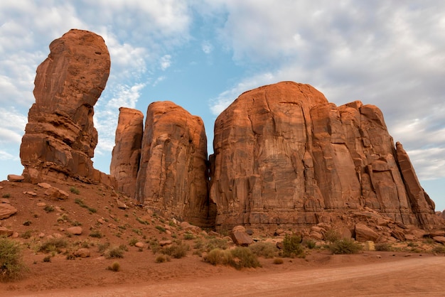 Detailansicht der Felsen im Monument Valley