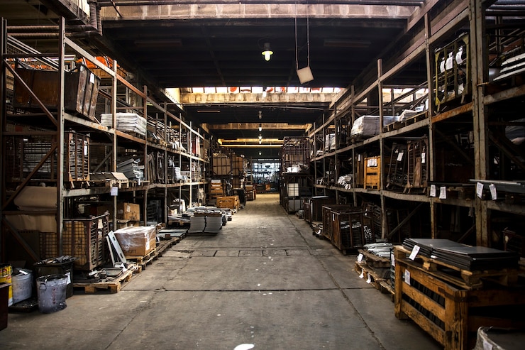 Foto detailansicht der öfen in der fabrik