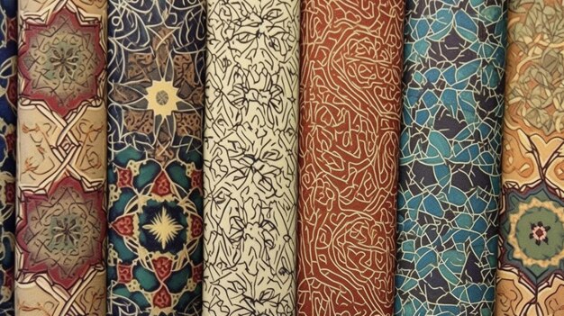 Detaillierte Abbildungen islamischer Muster vorhanden
