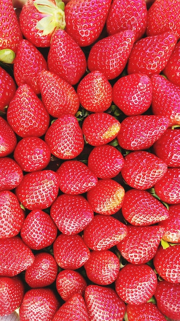 Detaillierte Aufnahme von Erdbeeren